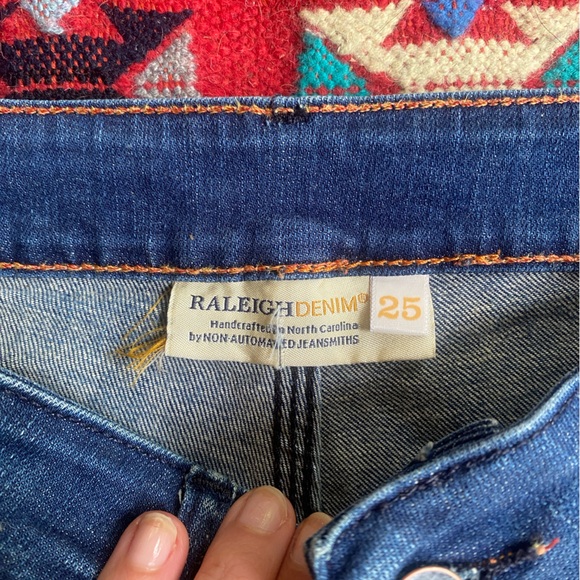 NWOT Rare Raleigh Denim Workshop High Waist Jean Shorts - Picture 5 of 7